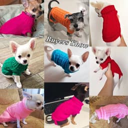 image-Pet Dog Sweaters Winter Pet Clothes for Small Dogs Warm Sweater Coat Outfit for Cats Clothes Woolly Soft Dog T Shirt Jacket