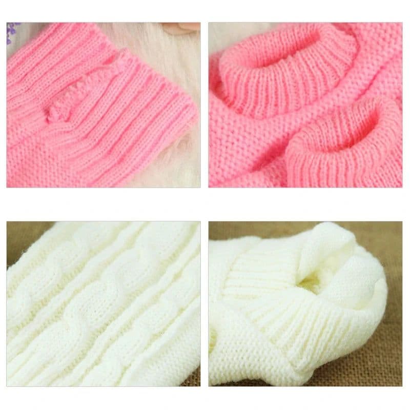 image-Pet Dog Sweaters Winter Pet Clothes for Small Dogs Warm Sweater Coat Outfit for Cats Clothes Woolly Soft Dog T Shirt Jacket