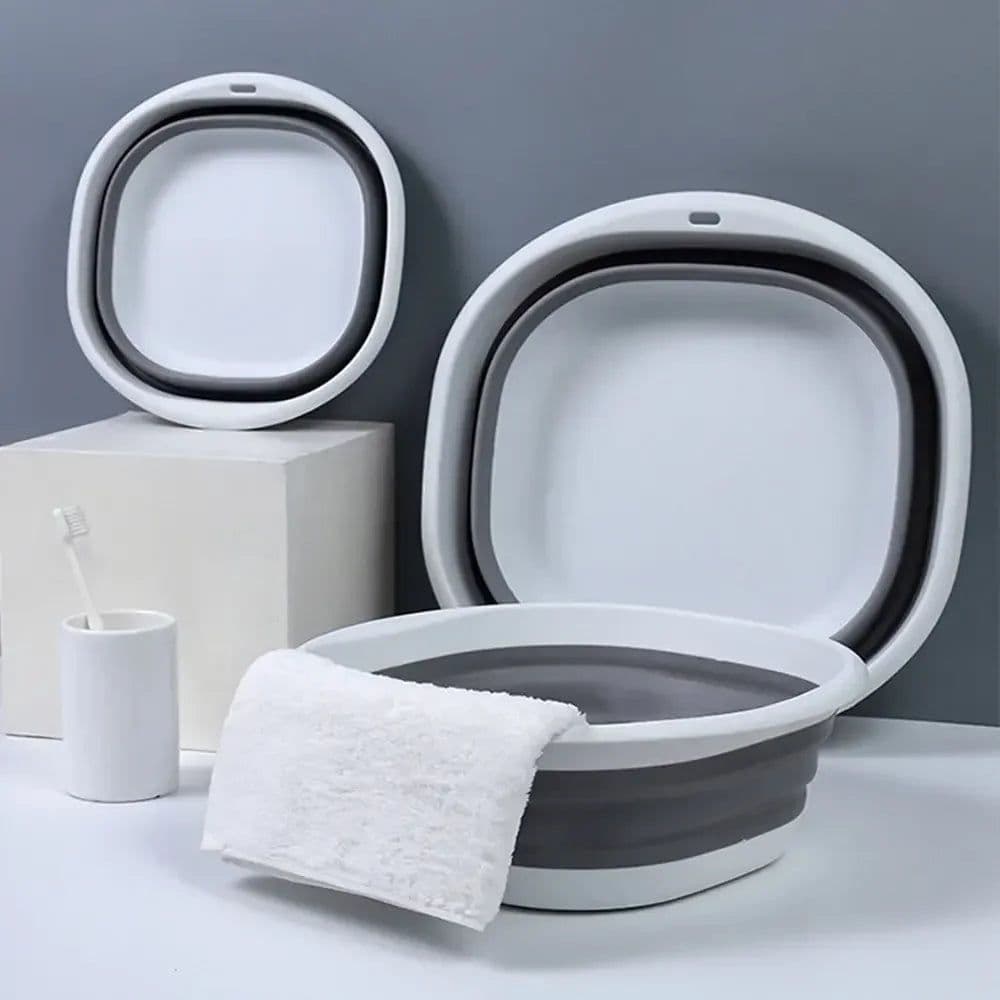 image-Plastic Folding Basins Portable Wash Basins Folding Laundry Tub Adult Baby Bath Basin Bathroom Kitchen Accessories Wash Basin