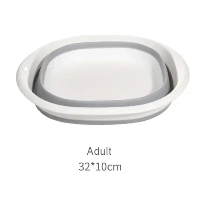 image-Plastic Folding Basins Portable Wash Basins Folding Laundry Tub Adult Baby Bath Basin Bathroom Kitchen Accessories Wash Basin