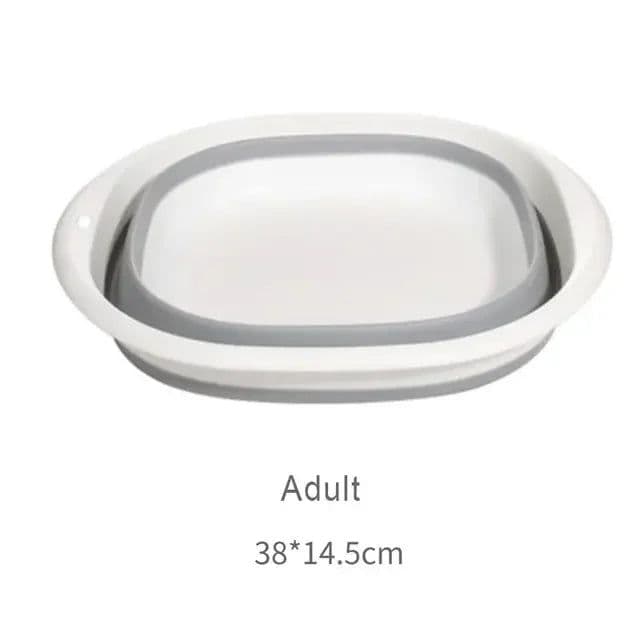 image-Plastic Folding Basins Portable Wash Basins Folding Laundry Tub Adult Baby Bath Basin Bathroom Kitchen Accessories Wash Basin