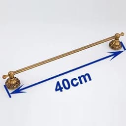 image-Antique Brass Bathroom Towel Holder Single Towel Bar Towel Rack Solid Aluminium Towel Rail 30/40/45/50/60cm Bathroom Accessories