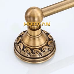 image-Antique Brass Bathroom Towel Holder Single Towel Bar Towel Rack Solid Aluminium Towel Rail 30/40/45/50/60cm Bathroom Accessories
