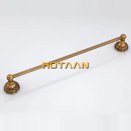 image-Antique Brass Bathroom Towel Holder Single Towel Bar Towel Rack Solid Aluminium Towel Rail 30/40/45/50/60cm Bathroom Accessories