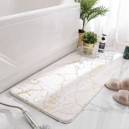 image-Oversized Bath Mat 80x120cm 60x90cm 50x80cm 40x60cm Black White Marble Fluffy Floor Rugs Fuax Rabbit Rur Bathroom Carpet Rugs
