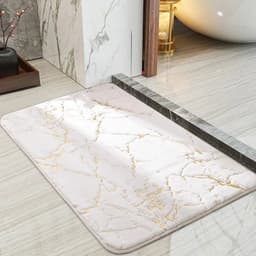 image-Oversized Bath Mat 80x120cm 60x90cm 50x80cm 40x60cm Black White Marble Fluffy Floor Rugs Fuax Rabbit Rur Bathroom Carpet Rugs