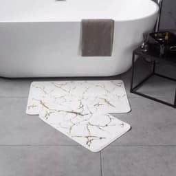 image-Oversized Bath Mat 80x120cm 60x90cm 50x80cm 40x60cm Black White Marble Fluffy Floor Rugs Fuax Rabbit Rur Bathroom Carpet Rugs