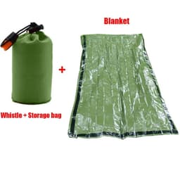 image-Portable Waterproof Emergency Survival Sleeping Bag Outdoor Edc Camping Gear Thermal Sack First Aid Rescue Kit Mylar Blanket