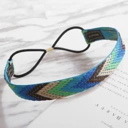image-2024 High Quality Vintage Bohemian Ethnic Embroidery Flower Headband for Women Girl Elastic Hair Band Retro Hair Accessories