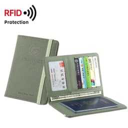 image-RFID Blocking Passport Wallets Zipper Waterproof Wallet Hand holder Anti-Theft Cell Phone Purse Travel Accessories