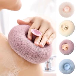 image-Round Soft Mesh Handheld Bath Sponge Balls Cleaning Brush Shower Body Cleaner Exfoliat Scrubbers Bath Ball Bathroom Accessories