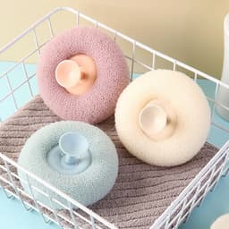 image-Round Soft Mesh Handheld Bath Sponge Balls Cleaning Brush Shower Body Cleaner Exfoliat Scrubbers Bath Ball Bathroom Accessories