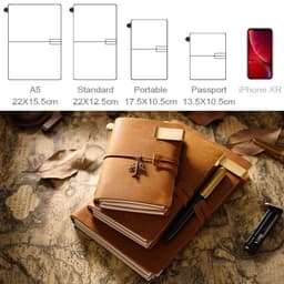 image-Moterm Hot Sale 100% Genuine Leather Notebook Handmade Vintage Cowhide Diary Journal Sketchbook Planner TN Travel Notebook Cover