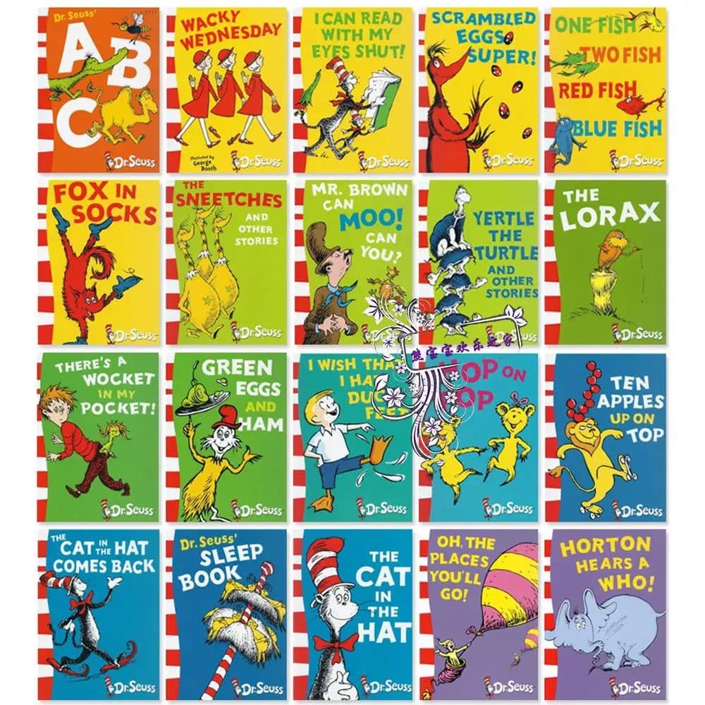 image-Random Send 5 Books/set Dr. Seuss Series Interesting Story Children's Picture English Reading Books Kids Learning Toys Children