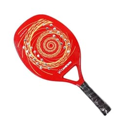 image-2021 New Professional Carbon Beach Tennis Racket Paddle Soft EVA Friction Face Raqueta With Bag Red Adult Sporting Goods Padel