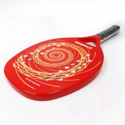 image-2021 New Professional Carbon Beach Tennis Racket Paddle Soft EVA Friction Face Raqueta With Bag Red Adult Sporting Goods Padel