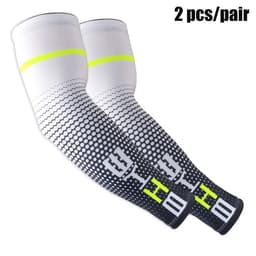 image-1 Pair Unisex Cycling Running Sports Sleeve Arm Cooling Sleeves UV Sun Protection Cuff Cover Protective Elastic Arm Sleeves New