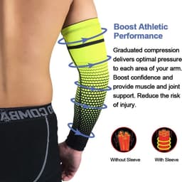 image-1 Pair Unisex Cycling Running Sports Sleeve Arm Cooling Sleeves UV Sun Protection Cuff Cover Protective Elastic Arm Sleeves New