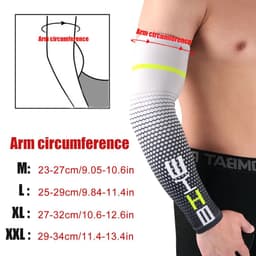 image-1 Pair Unisex Cycling Running Sports Sleeve Arm Cooling Sleeves UV Sun Protection Cuff Cover Protective Elastic Arm Sleeves New