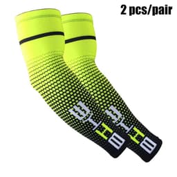 image-1 Pair Unisex Cycling Running Sports Sleeve Arm Cooling Sleeves UV Sun Protection Cuff Cover Protective Elastic Arm Sleeves New