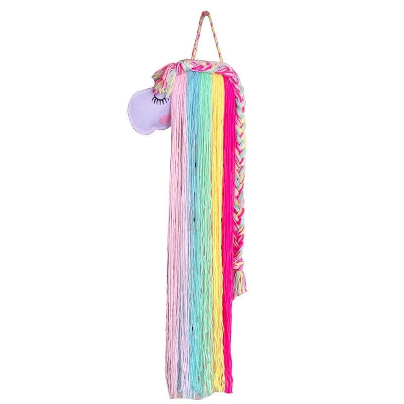 image-INS Weave Rainbow Baby Hair Clips Accessories Holder Princess Girls Hairpin Hairband Storage Pendant Jewelry Wall Ornaments