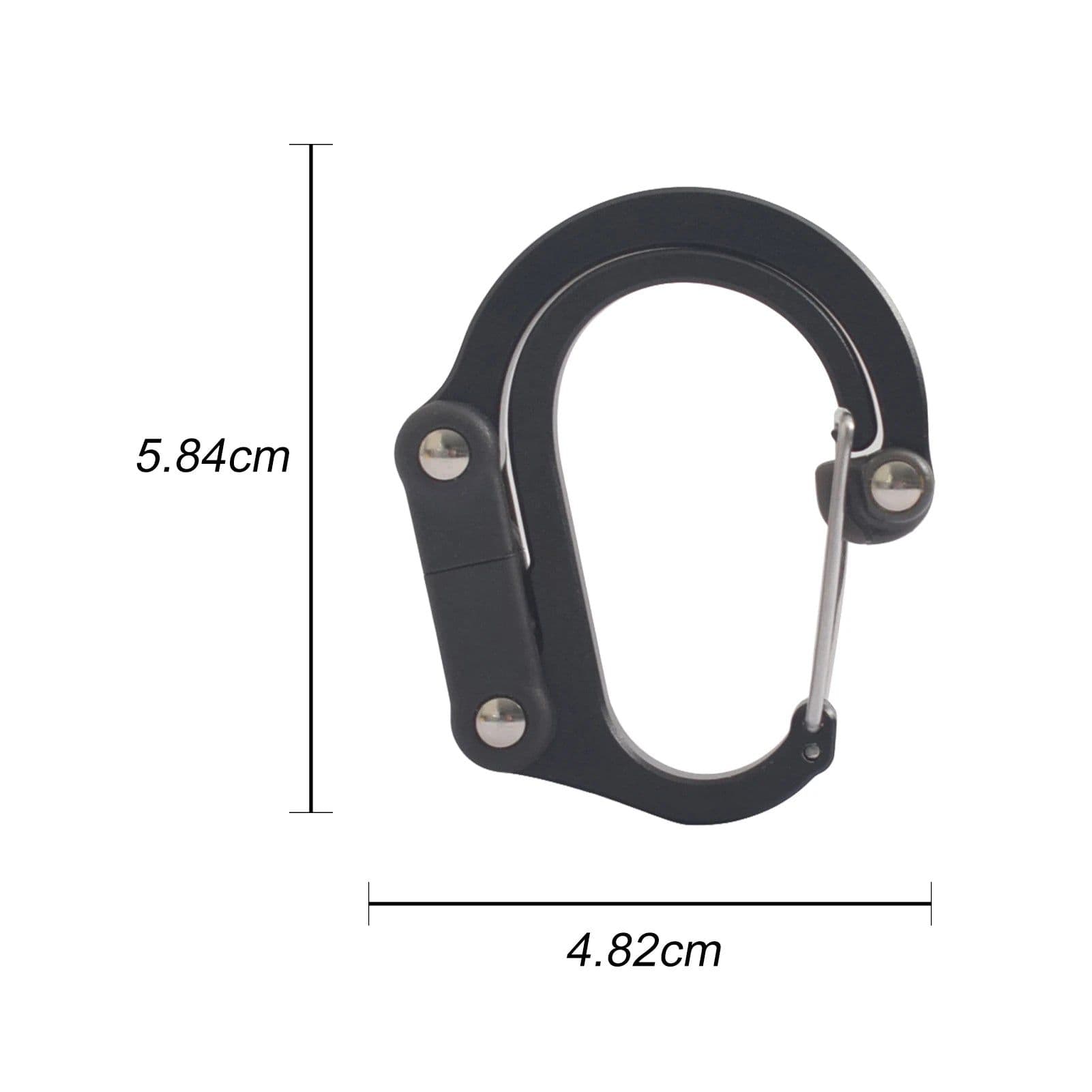 image-Hybrid Gear Clip - Carabiner Rotating Hook Clip Non-Locking Strong Clips for Camping Fishing Hiking Travel Backpack Out