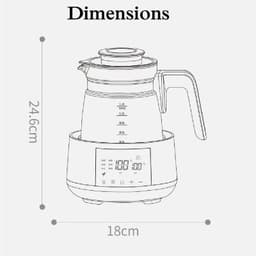 image-1.2L Infant Thermostatic Milk Regulator Baby Kettle Keep Warm 24 Hours Hot Water Smart Insulation Pot Milk Powder Warmer