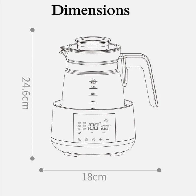 image-1.2L Infant Thermostatic Milk Regulator Baby Kettle Keep Warm 24 Hours Hot Water Smart Insulation Pot Milk Powder Warmer