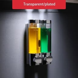 image-interhasa! Shampoo Dispenser Wall Soap Dispenser Shower Dispenser Chrome Finish Square Liquid Soap Bottle Bathroom Accessories
