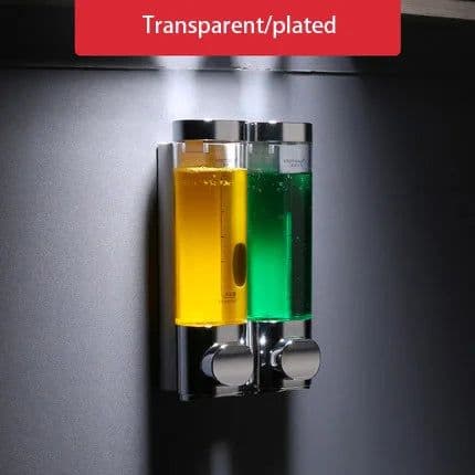 image-interhasa! Shampoo Dispenser Wall Soap Dispenser Shower Dispenser Chrome Finish Square Liquid Soap Bottle Bathroom Accessories