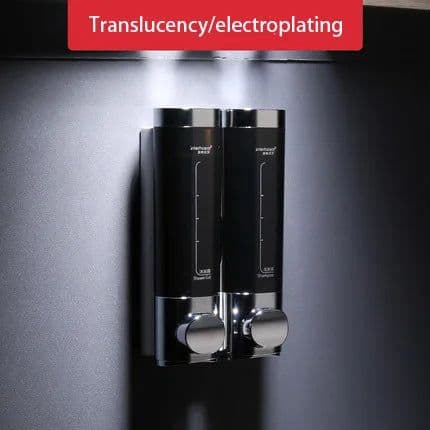 image-interhasa! Shampoo Dispenser Wall Soap Dispenser Shower Dispenser Chrome Finish Square Liquid Soap Bottle Bathroom Accessories