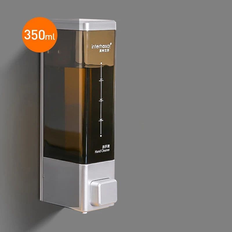 image-interhasa! Shampoo Dispenser Wall Soap Dispenser Shower Dispenser Chrome Finish Square Liquid Soap Bottle Bathroom Accessories