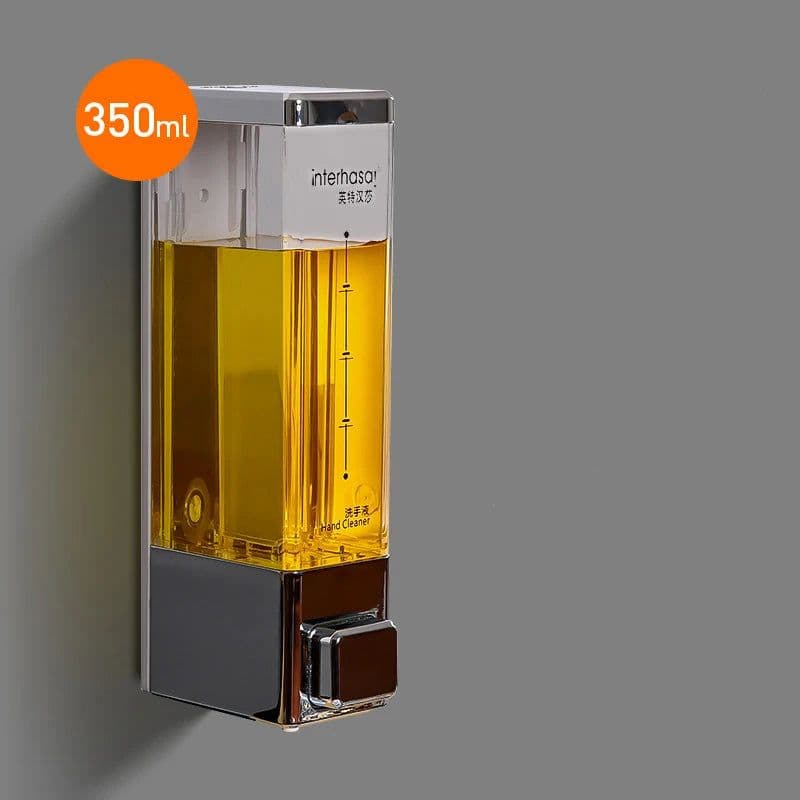image-interhasa! Shampoo Dispenser Wall Soap Dispenser Shower Dispenser Chrome Finish Square Liquid Soap Bottle Bathroom Accessories