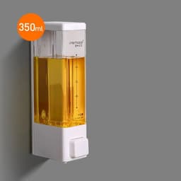 image-interhasa! Shampoo Dispenser Wall Soap Dispenser Shower Dispenser Chrome Finish Square Liquid Soap Bottle Bathroom Accessories