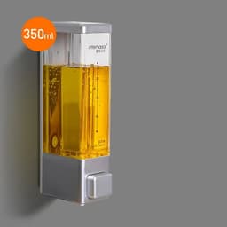 image-interhasa! Shampoo Dispenser Wall Soap Dispenser Shower Dispenser Chrome Finish Square Liquid Soap Bottle Bathroom Accessories