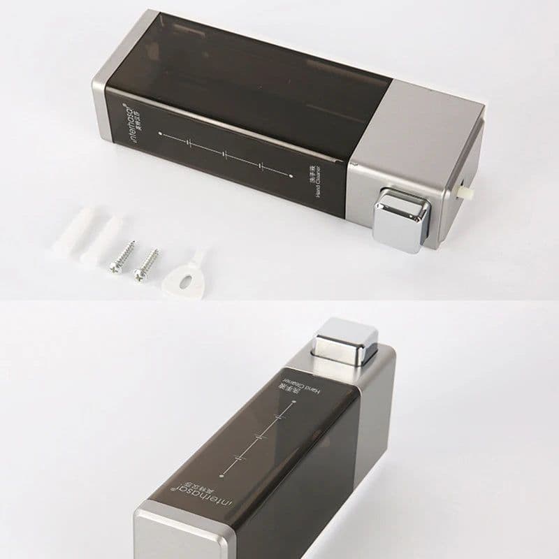 image-interhasa! Shampoo Dispenser Wall Soap Dispenser Shower Dispenser Chrome Finish Square Liquid Soap Bottle Bathroom Accessories