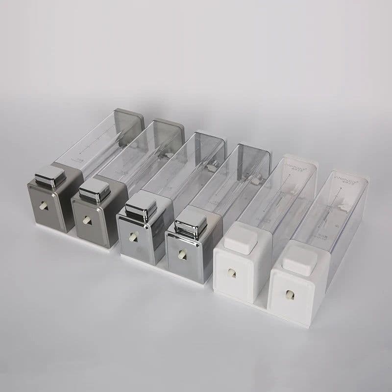 image-interhasa! Shampoo Dispenser Wall Soap Dispenser Shower Dispenser Chrome Finish Square Liquid Soap Bottle Bathroom Accessories