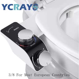 image-Bidet Toilet Seat Attachment Non-Electric Self-Cleaning Dual Nozzles Wash Hot Cold Mixer Water Lady Bathroom Accessories Sprayer