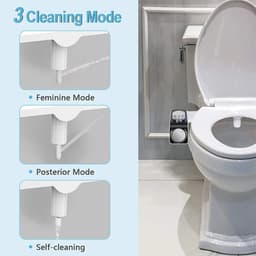image-Bidet Toilet Seat Attachment Non-Electric Self-Cleaning Dual Nozzles Wash Hot Cold Mixer Water Lady Bathroom Accessories Sprayer