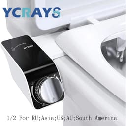 image-Bidet Toilet Seat Attachment Non-Electric Self-Cleaning Dual Nozzles Wash Hot Cold Mixer Water Lady Bathroom Accessories Sprayer