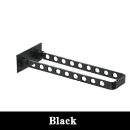 image-55CM Matte Black Double Towel Bars Bathroom Towel Hanger Space Aluminum Bathroom Accessories Towel Rack Towel Ring Toilet Brush