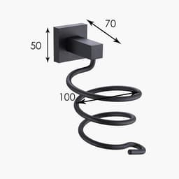 image-55CM Matte Black Double Towel Bars Bathroom Towel Hanger Space Aluminum Bathroom Accessories Towel Rack Towel Ring Toilet Brush