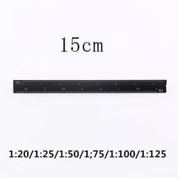 image-TUTU high quality colorful 15cm aluminum triangular scale ruler aluminum 1:20 - 1:600 alloy metal scale regua desenho H0003
