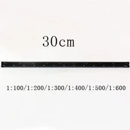 image-TUTU high quality colorful 15cm aluminum triangular scale ruler aluminum 1:20 - 1:600 alloy metal scale regua desenho H0003