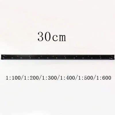 image-TUTU high quality colorful 15cm aluminum triangular scale ruler aluminum 1:20 - 1:600 alloy metal scale regua desenho H0003
