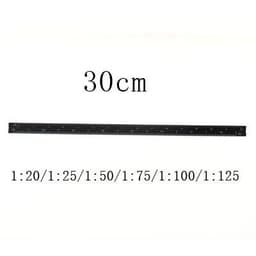 image-TUTU high quality colorful 15cm aluminum triangular scale ruler aluminum 1:20 - 1:600 alloy metal scale regua desenho H0003