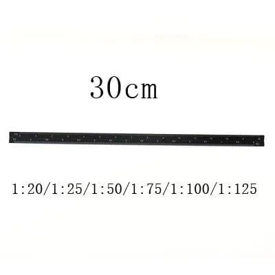 image-TUTU high quality colorful 15cm aluminum triangular scale ruler aluminum 1:20 - 1:600 alloy metal scale regua desenho H0003