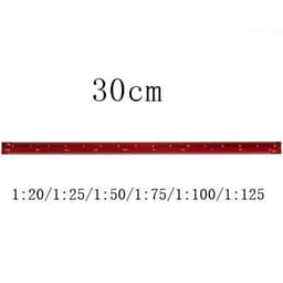 image-TUTU high quality colorful 15cm aluminum triangular scale ruler aluminum 1:20 - 1:600 alloy metal scale regua desenho H0003