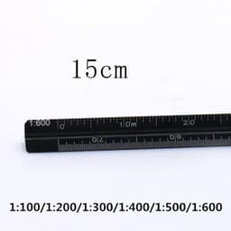 image-TUTU high quality colorful 15cm aluminum triangular scale ruler aluminum 1:20 - 1:600 alloy metal scale regua desenho H0003