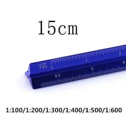 image-TUTU high quality colorful 15cm aluminum triangular scale ruler aluminum 1:20 - 1:600 alloy metal scale regua desenho H0003